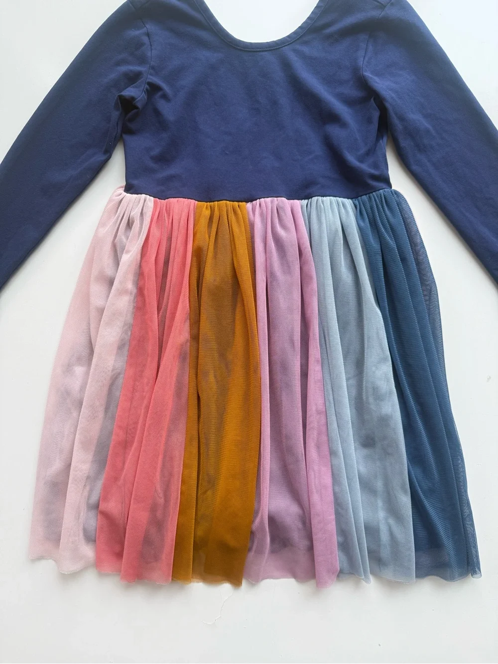Hanna Andersson Rainbow Tulle Dress Size 6/7
